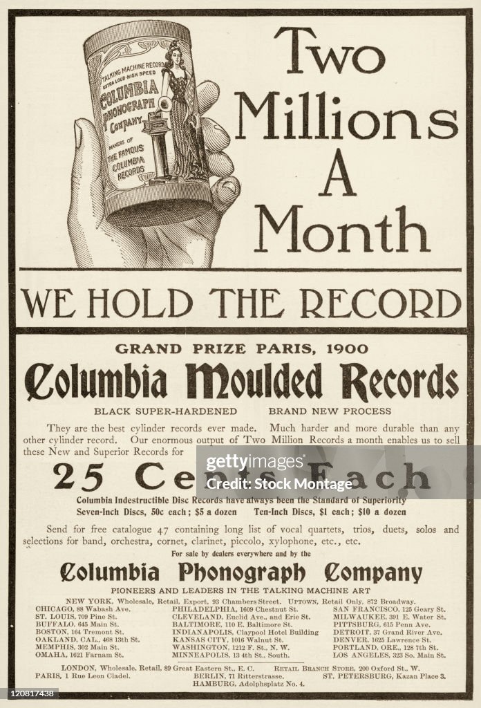 Cylinder Type Phonograph Record