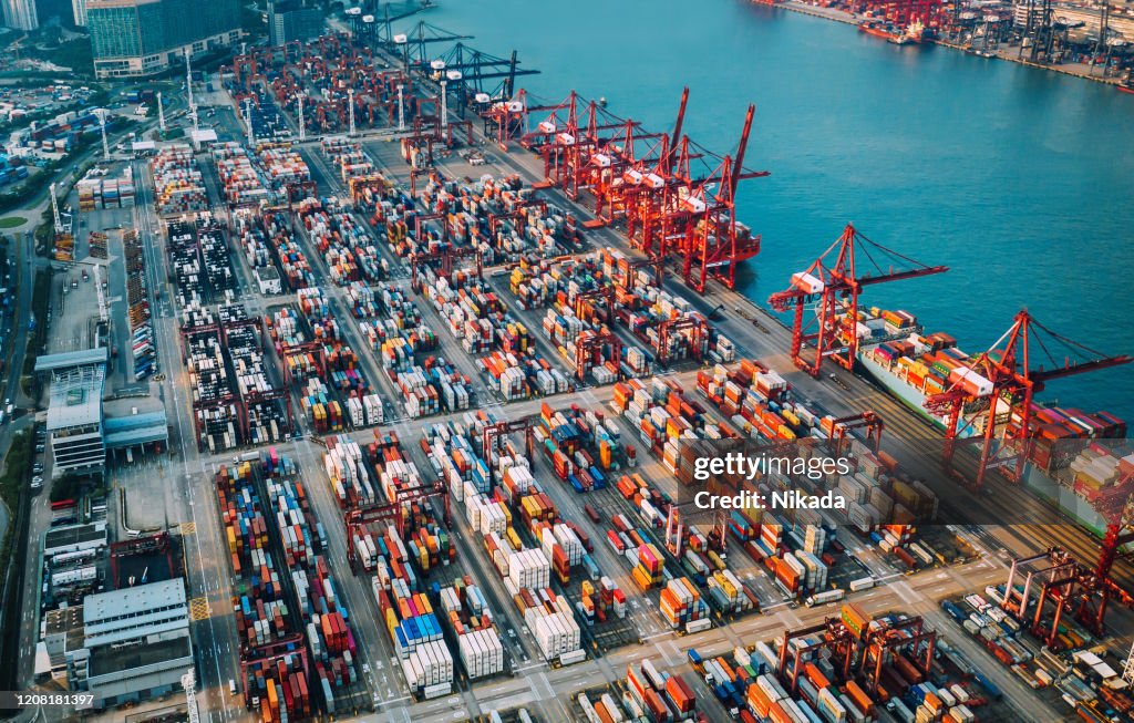 Container ship terminal in China