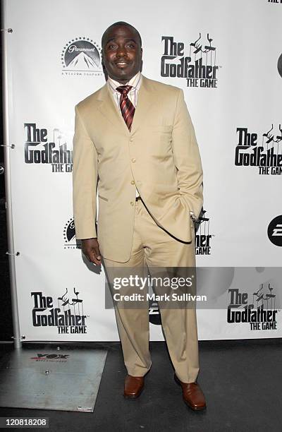 Marshall Faulk during World Premiere of "The Godfather the Game" on XBOX 360 - Arrivals at Stone Rose Lounge in Los Angeles, California, United...