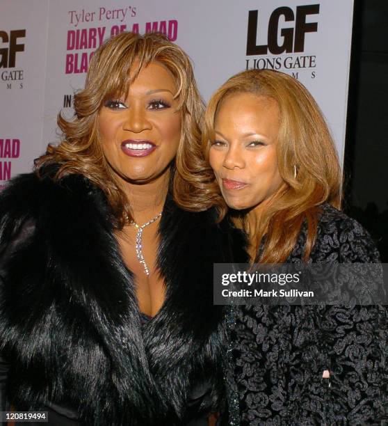 Patti LaBelle and Donna Richardson Joyner during Tyler Perry's "Diary of a Mad Black Woman" Los Angeles Premiere - Arrivals at Arclight Cinerama Dome...