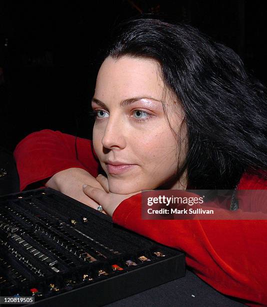 Amy Lee of Evanescence during Backstage Creations - 2004 Billboard Music Awards - The Talent Retreat - Day One at Grand Garden Arena at The MGM Grand...