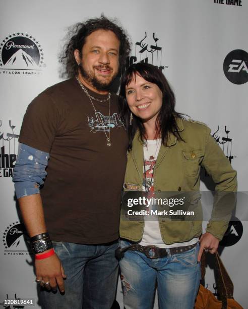 Joseph D. Reitman and Annie Duke during World Premiere of "The Godfather the Game" on XBOX 360 - Arrivals at Stone Rose Lounge in Los Angeles,...