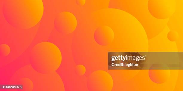 abstract geometric background with orange gradient circles - orange colour stock illustrations