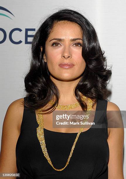 Salma Hayek during Oceana Celebrates 2006 Partners Award Gala - Arrivals at Esquire House 360 in Los Angeles, California, United States.