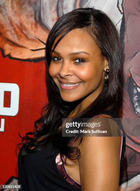 Actress Samantha Mumba attends the launch party for "Afro Samurai" for Xbox 360 and Playstation 3 at the Geisha House on January 27, 2009 in...