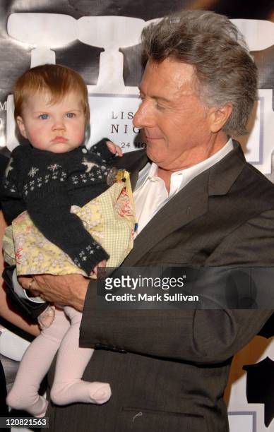 Daisy Jo, granddaughter and Dustin Hoffman during Lisa Hoffman Launches her Night and Day 24 Hour Skincare Line - Arrivals at APOTHIA at Fred Segal...