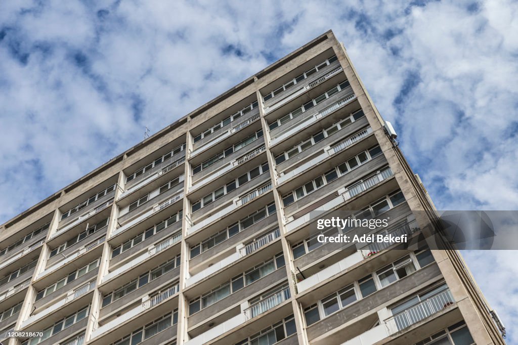 Low angle view of residential building ( London)