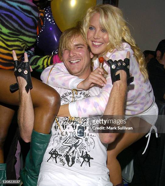 Chad Muska and Mercedes McNab during Gallery 1988 Opening Party at Gallery 1988 in Hollywood, California, United States.