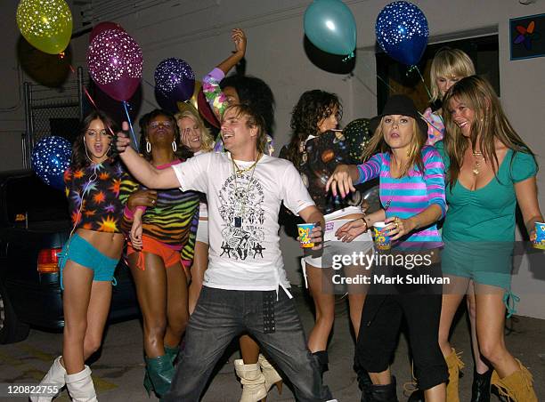 Caroline D'Amore, Chad Muska, Taryn Manning and Tara Jane with models