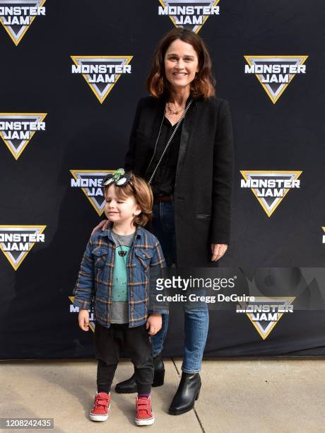Robin Tunney attends the Monster Jam Celebrity Event at Angel Stadium on February 23, 2020 in Anaheim, California.
