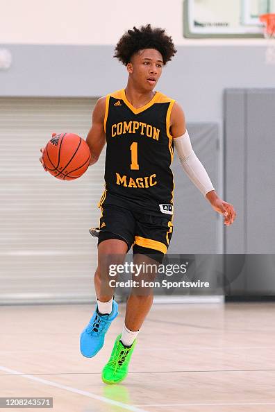 Compton Magic Compton Magic Mikey Williams brings the ball up the court during the ...