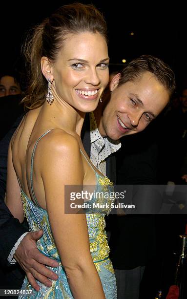 Hilary Swank and Chad Lowe during "Iron Jawed Angels" - Los Angeles Premiere - Arrivals at El Capitan Theatre in Hollywood, California, United States.
