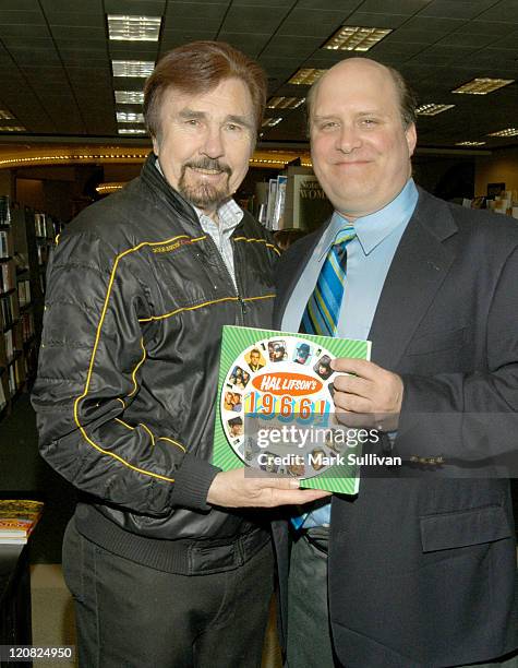 Gary Owens and Hal Lifson during "Hal Lifson's 1966!" Book And CD Signing at Barnes And Noble Book Store in Encino, California, United States.