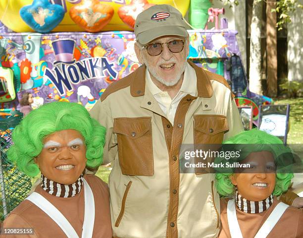 David L. Wolper with the Oompa Loompas during USC School of Cinema Presentation of "Willy Wonka & The Chocolate Factory" at Eileen L. Norris Cinema...