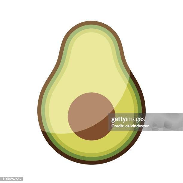 avocado design illustration - low carb diet stock illustrations