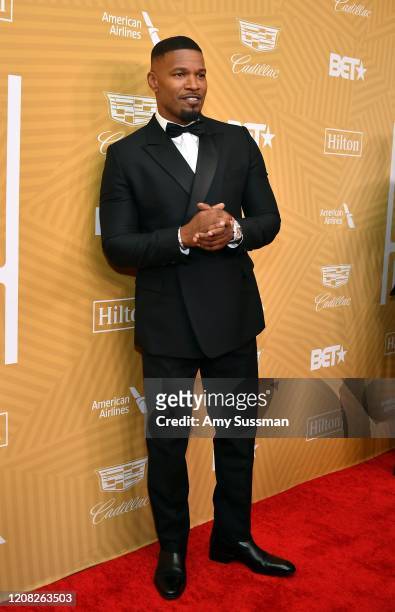 Jamie Foxx attends the American Black Film Festival Honors Awards Ceremony at The Beverly Hilton Hotel on February 23, 2020 in Beverly Hills,...
