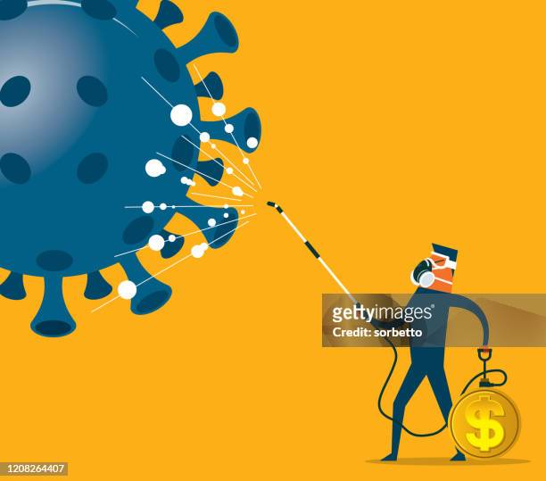 coronavirus - economic crisis - deadly exchange stock illustrations