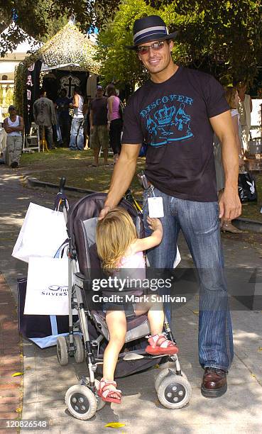 Antonio Sabato Jr. With daughter Mina during Silver Spoon Hollywood Buffet - Day Two at Private Estate in Los Angeles, California, United States.