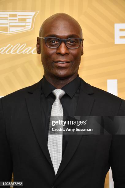 Lance Reddick attends the American Black Film Festival Honors Awards Ceremony at The Beverly Hilton Hotel on February 23, 2020 in Beverly Hills,...