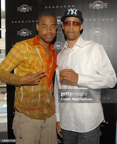 Jheri Walker Jr. And Miguel Arnspy attend Sean John Shop Future pop up shop on June 5, 2010 in Los Angeles, California.