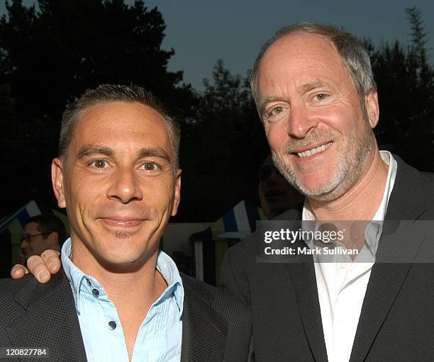 Out publisher Joe Landry and Greg Gorman during VOX Vodka and Out Magazine Honor Greg Gorman at W Hotel in Westwood, California, United States.