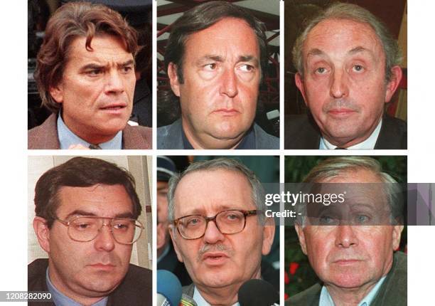 - Photo-montage de l'équipe des dirigeants de l'Olympique de Marseille de 1987 à 1993, qui seront jugés avec des intermédiaires internationalement...