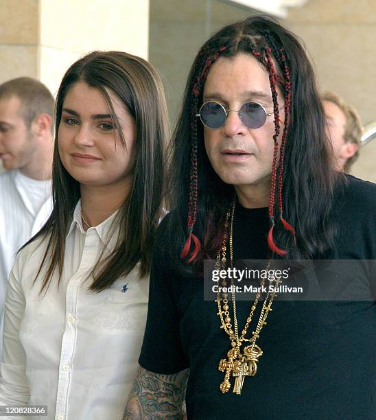 Aimee Osbourne and Ozzy Osbourne during TCA July 2003 Cable Press Tour - Arrivals - Day 1 at Renaissance Hollywood Hotel in Hollywood, California,...