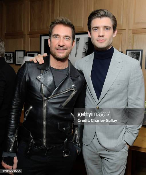 Dylan McDermott and David Corenswet attend Netflix Hollywood Tastemaker at San Vicente Bungalows on February 23, 2020 in West Hollywood, California.