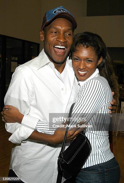 Marcellas Reynolds and Danielle Reyes during Launch of Big Brother 3 DVD Box Set at Bally Total Fitness in Hollywood, California, United States.