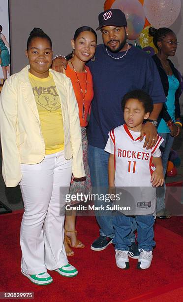 Ice Cube with wife Kimberly and family during "Rebound" Los Angeles Special Screening at Zanuck Theater / 20th Century Fox lot in Los Angeles,...