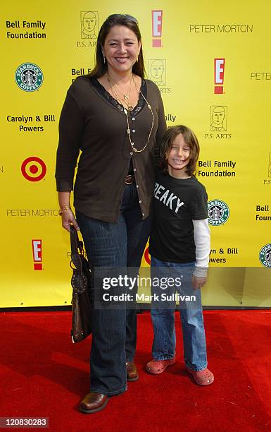 Actress Camryn Manheim and son Milo arrive at the P.S. ARTS Annual "Express Yourself" charity benefit held on November 4, 2007 in Santa Monica,...