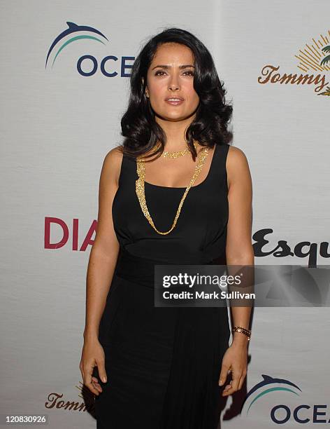 Salma Hayek during Oceana Celebrates 2006 Partners Award Gala - Arrivals at Esquire House 360 in Los Angeles, California, United States.