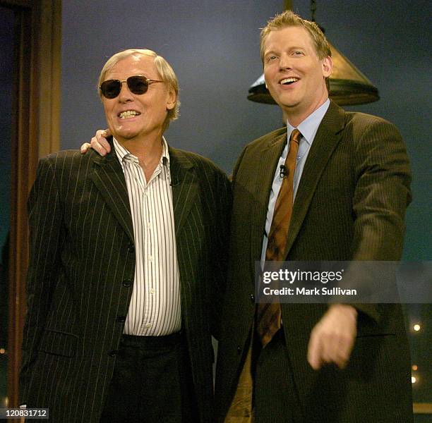 Adam West and Craig Kilborn on the final broadcast of "The Late Late Show"