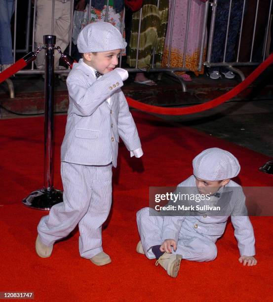 Keegan and Logan Hoover during "The Pacifier" Los Angeles Premiere - Arrivals at The El Capitan in Hollywood, California, United States.