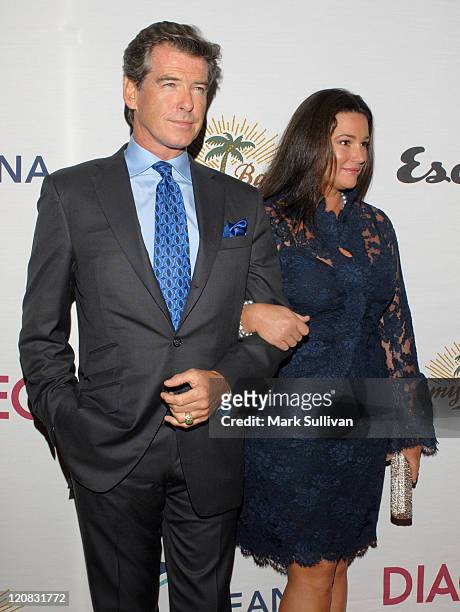 Pierce Brosnan and Keely Shaye Smith during Oceana Celebrates 2006 Partners Award Gala - Arrivals at Esquire House 360 in Los Angeles, California,...