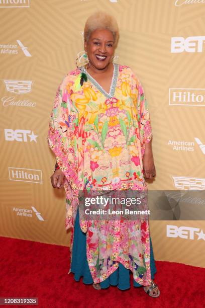 Pounder attends American Black Film Festival Honors Awards Ceremony at The Beverly Hilton Hotel on February 23, 2020 in Beverly Hills, California.