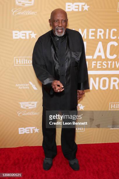 Louis Gossett Jr. Attends American Black Film Festival Honors Awards Ceremony at The Beverly Hilton Hotel on February 23, 2020 in Beverly Hills,...