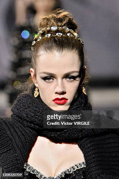 A model walks the runway during the Dolce & Gabbana Ready to Wear ...