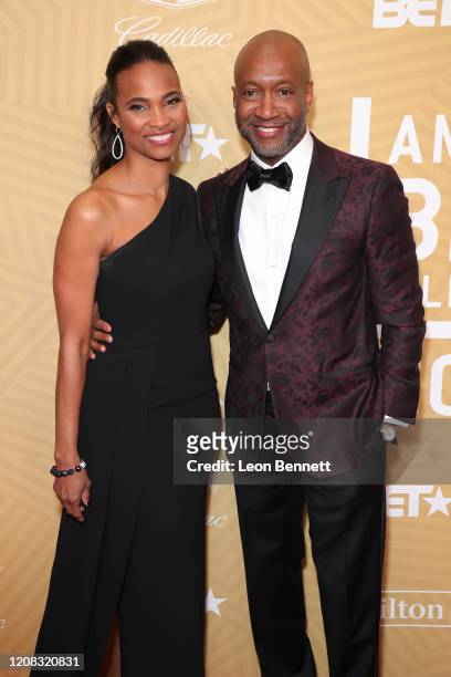 Nicole Friday and Jeff Friday attend American Black Film Festival Honors Awards Ceremony at The Beverly Hilton Hotel on February 23, 2020 in Beverly...