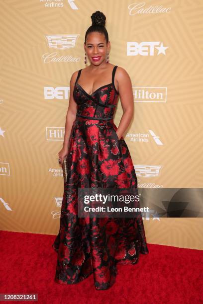 Angela Lewis attends American Black Film Festival Honors Awards Ceremony at The Beverly Hilton Hotel on February 23, 2020 in Beverly Hills,...