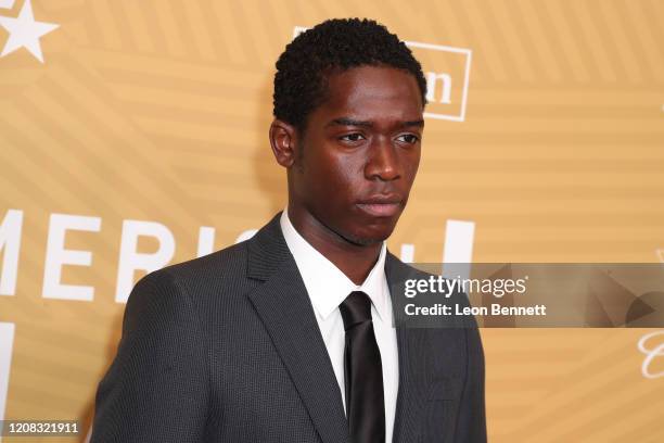 Damson Idris attends American Black Film Festival Honors Awards Ceremony at The Beverly Hilton Hotel on February 23, 2020 in Beverly Hills,...