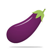 Fresh Eggplant vegetable isolated illustration Icon