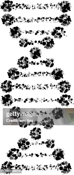 dna dark particles - dna microarrayer stock illustrations