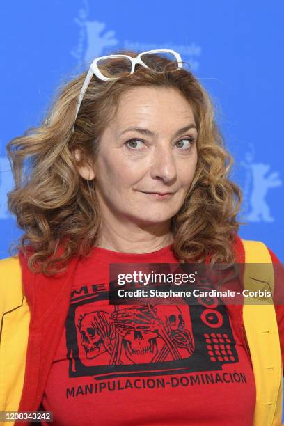 Corinne Masiero poses at the "Delete History" photo call during the 70th Berlinale International Film Festival Berlin at Grand Hyatt Hotel on...