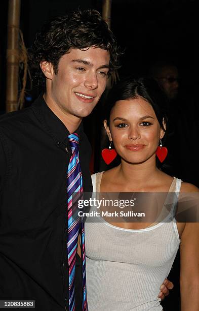 Adam Brody and Rachel Bilson during Premiere Party for New FOX Show "The OC" in Santa Monica, California, United States.