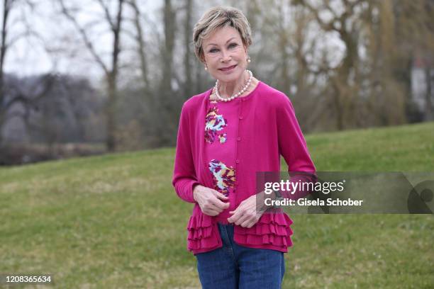 German doctor and television presenter Dr. Antje-Katrin Kuehnemann stays at home and supports her husband during Corona virus on March 26, 2020 in...