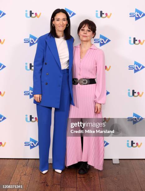 Sian Clifford and Helen McCrory attends the "Quiz" photocall at Soho Hotel on February 24, 2020 in London, England.