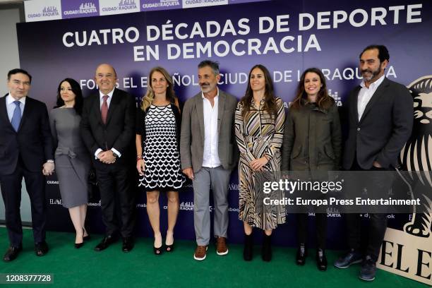 Pedo J Ramirez, Cruz Sanchez, Arantxa Sanchez Vicario, Emilio Sanchez Vicario and Andrea Levy attend 'Cuatro décadas de deporte en democracia'...