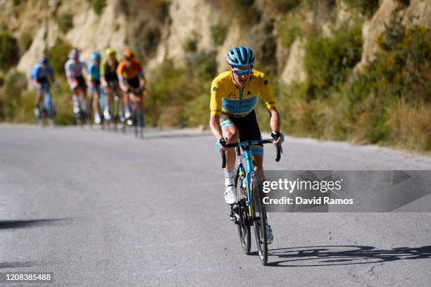 Jakob Fuglsang of Denmark and Astana Pro Team Yellow Leader Jersey / during the 66th Vuelta a Andalucía - Ruta del Sol 2020, Stage 4 a 125km stage...