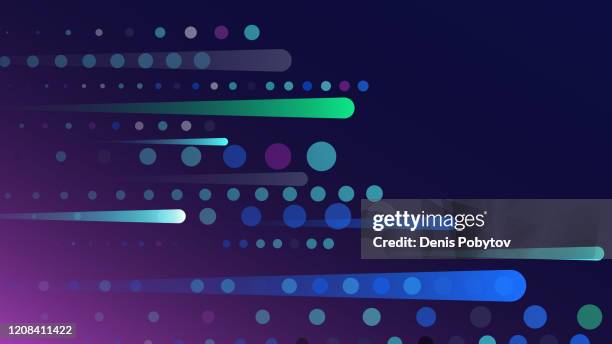 abstract futuristic background - radial lines and rows of circles. - fiber internet stock illustrations